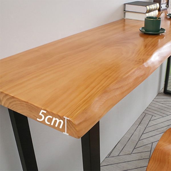 Ensemble de bar moderne 1/2/5 pièces Table de bar en bois massif avec repose-pieds tabourets de bar
