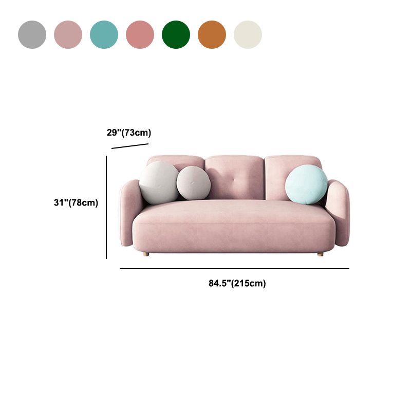 Divano moderno con braccio quadrato e schiena stretta per l'appartamento, 84,65 "