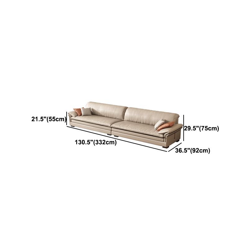 Faux leer 29,5 "H Sofa Modern Pillow Top Arm Sofa & Chaise
