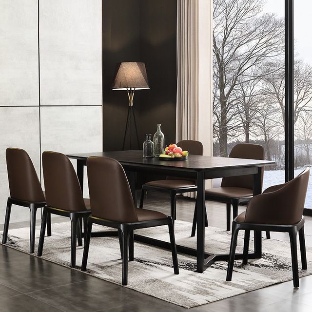 Scandinavian Rubberwood Leather Side Chair Parsons Matte Finish Dining Chair (Set of 2) Clearhalo ' kitchen&dining_furn' 'Dining Chairs' 'Dining Tables & Seating' 'dining_chair' 'furn' 'furn_dining_chair' 'Furniture' 'furniture_dining_chair' 'Kitchen & Dining Furniture' 'kitchen' 1200x1200_321b233b-4643-4cdf-ae6c-ead2d0cf2b01