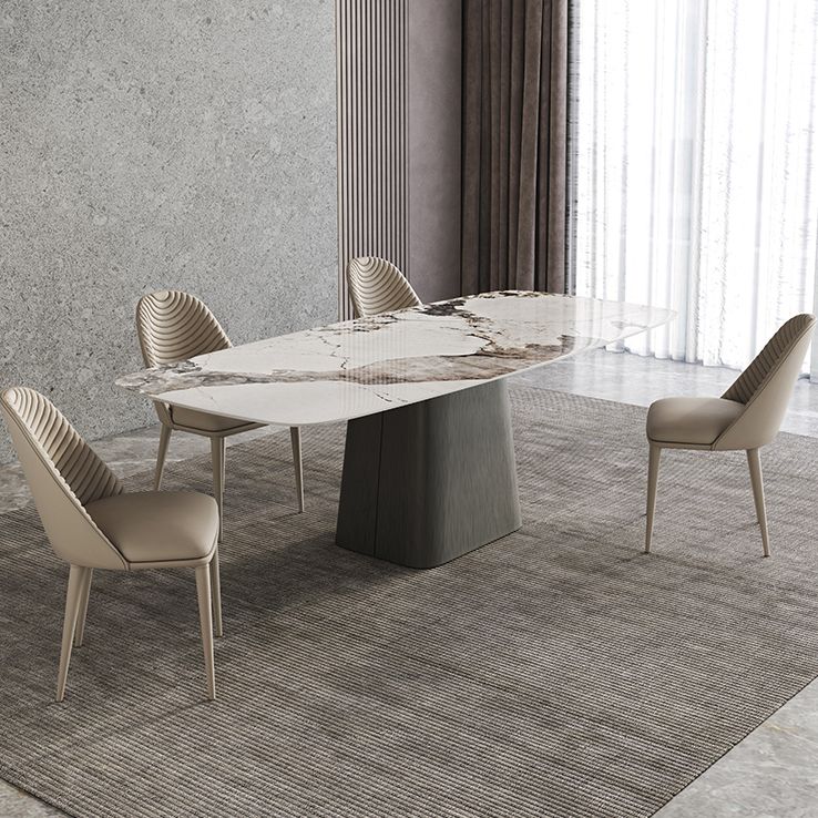 Sintered Stone Top Dining Table Rectangle Table in White with Metal Pedestal Base Clearhalo ' dining_table' 'Dining Tables & Seating' 'Dining Tables' 'furn' 'furn_dining_table' 'Furniture' 'furniture_dining_table' 'Kitchen & Dining Furniture' 'kitchen&dining_furn' 'kitchen' 'kitchen_dining_table' 1200x1200_321bb9fa-8e63-4091-87d6-2b07af0595ce