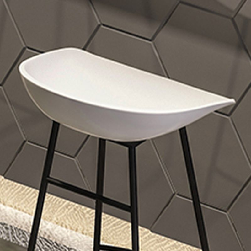 Modern Armless Backrest Counter Stool Iron Bar Stool with Acrylic Seat and Pedal for Cafe Clearhalo 'Bar Furniture' 'Bar Stools' 'bar_stools' 'furn' 'furn_bar_stools' 'Furniture' 'Kitchen & Dining Furniture' 1200x1200_321be2ba-9de6-44ea-b9be-25767d06df07