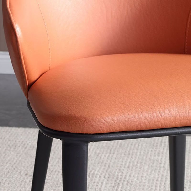 Silla lateral de cuero sintética brazo industrial sólido silla lateral de comedor para el hogar para el hogar