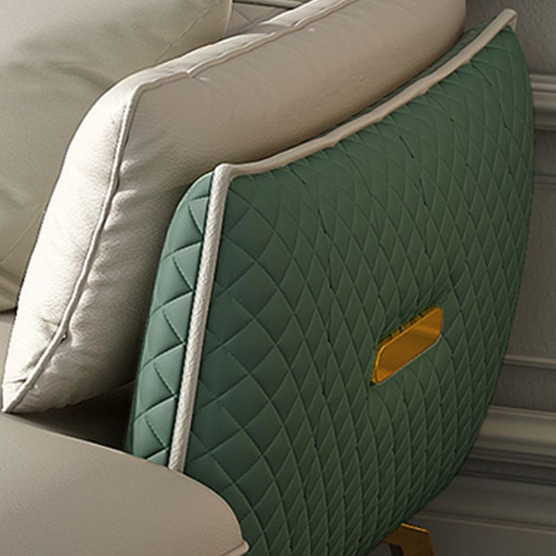 Divano sezionale in pelle autentica 35.43 "divano alto con cuscino