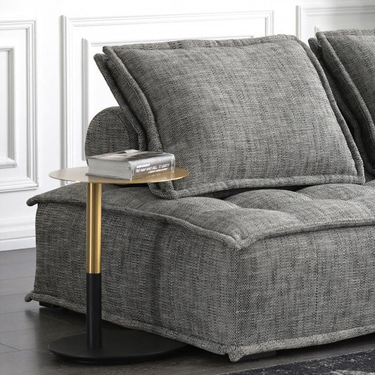 Modern Sofa with Bolster Pillows Armless Settee for Bonus Room