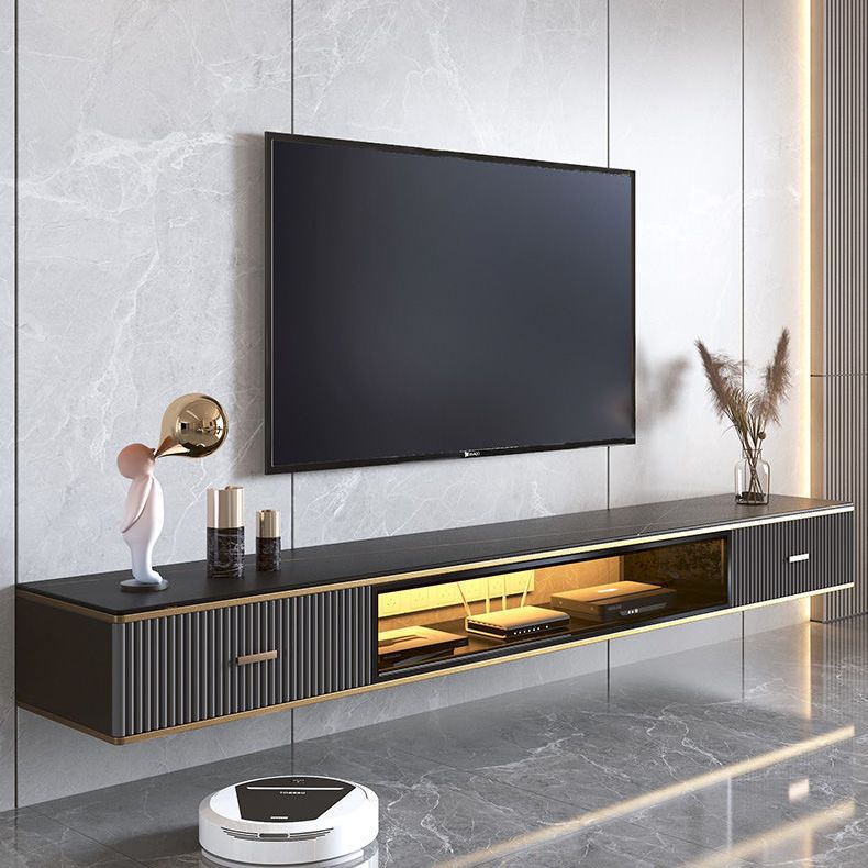 Modern Style Wall-mounted TV Console Slate TV Stand with Drawers Clearhalo 'furn' 'furn_tv_stands_entertainment_centers' 'Furniture' 'Living Room Furniture' 'TV Stands & Entertainment Centers' 'TV Stands & Media Storage Furniture' 'tv_stands_entertainment_centers' 1200x1200_321f555e-ccb0-41c3-83ff-6eea82c1542b