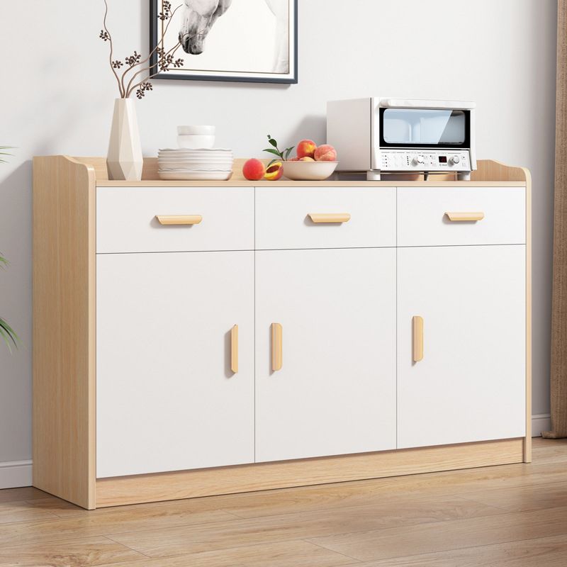 Contemporary Style Buffet Sideboard Wood Sideboard with Cabinets and Drawer Clearhalo 'buffet_sideboard' 'Buffets & Sideboards' 'furn' 'furn_buffet_sideboard' 'Furniture' 'Kitchen & Dining Furniture' 1200x1200_321fa08f-de38-4dd2-b649-c17ccd16cc4e