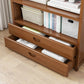Contemporary Closed Back Bookcase Standard Engineered Wood Bookshelf