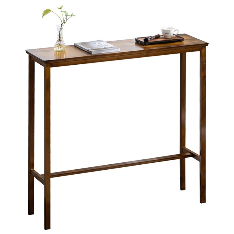 Modern Style Rectangle Bar Table Bamboo Bar Dining Table with Footrest Clearhalo 'Bar Furniture' 'Bar Tables' 'bar_tables' 'furn' 'furn_bar_tables' 'Furniture' 'Kitchen & Dining Furniture' 1200x1200_32246e6b-b95b-4ec0-9970-82de0410f6d1