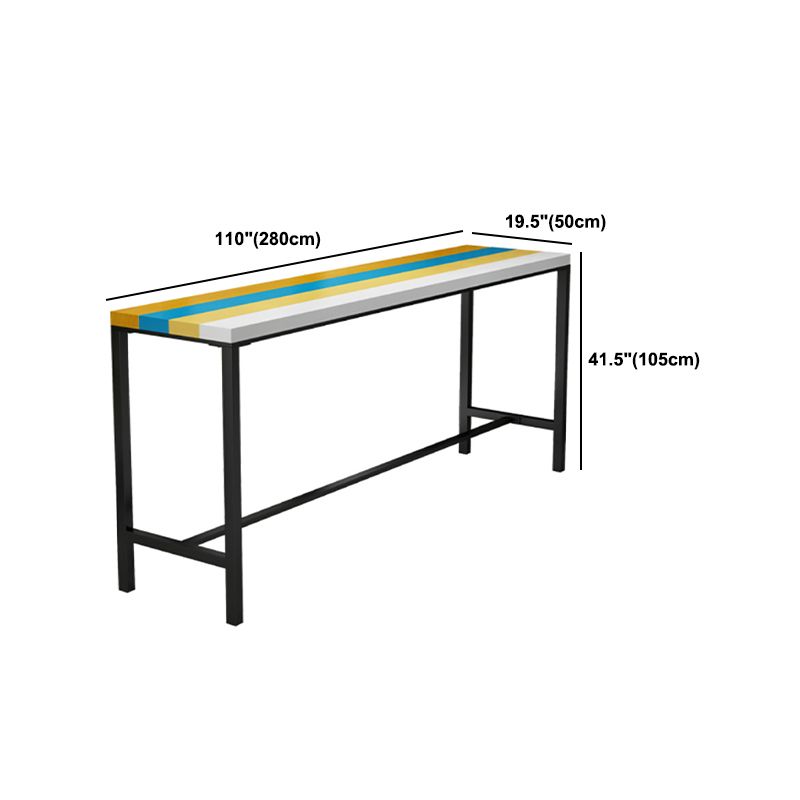 Ensemble de Table de Bar moderne 1/5/9 pièces, Table de comptoir rectangulaire en bois avec tabourets hauts pour café