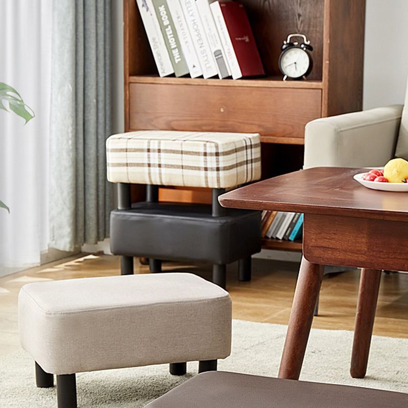 Contemporary Ottoman Faux Leather Upholstered Rectangle Ottoman Clearhalo 'furn' 'furn_ottomans_poufs' 'Furniture' 'Living Room Furniture' 'Ottomans & Poufs' 'ottomans_poufs' 1200x1200_322804ec-8cec-4b1b-821f-3ceb2a40e4a7