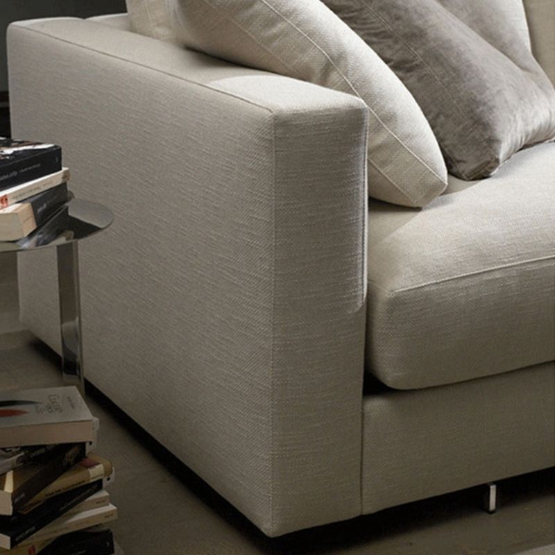 Brown 3-seat Fabric Sofa Sqaure Arm Standard Sofa with 4 Pillows Clearhalo 'furn' 'furn_sofas' 'Furniture' 'Living Room Furniture' 'Sofa' 'sofas' 1200x1200_322983d9-5185-4a95-983d-fa7e8747b7c4