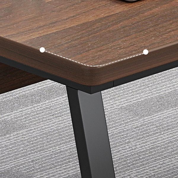 Gestión industrial de cables Descrito ejecutivo de Lape Ejecutivo Desk Natural Office con patas de metal