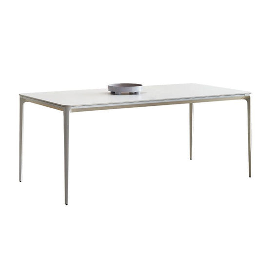 Modern Style 1/2/5/7 Pieces Dining Chairs Set Rectangle Stone Furniture in White