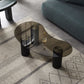 Free Form Glass Top Coffee Table with 3 Steel Legs Single Coffee Table Clearhalo 'Coffee & Accent Tables' 'Coffee Tables' 'coffee_tables' 'furn' 'furn_coffee_tables' 'Furniture' 'Living Room Furniture' 1200x1200_322b462b-fa63-4f8a-9a71-8abf761e5d35