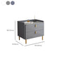 2 Drawers Stone Nightstand Glam Legs Included Bedside Cabinet ,18.5" Tall Clearhalo 'Bedroom Furniture' 'furn' 'furn_night_stand' 'Furniture' 'night_stand' 'Nightstands' 1200x1200_322bc419-e918-41dd-8de3-1a1deeecd16e