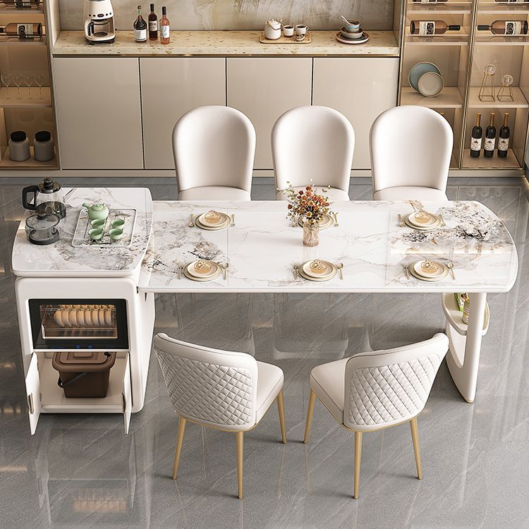 Glam Kitchen Stone Furniture 2/3/5/6/7 Pcs Standard Height Versatile Dining Room Table Set Clearhalo 'Dining Room Sets' 'Dining Tables & Seating' 'dining_room_set' 'furn' 'furn_dining_room_set' 'Furniture' 'Kitchen & Dining Furniture' 1200x1200_322c92d1-eb5c-4a98-a785-596b7b8c8f5d