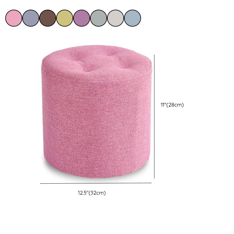 Stoffzylinderform Pouf Pure Color Tufted Contemporary Fade Resistant Pouf