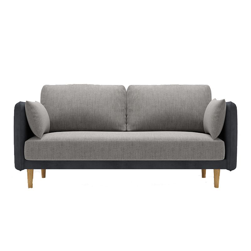 Square Arm Sofa 31.89" H Scandinavian Fabric Sofa with Pillows Clearhalo 'furn' 'furn_sofas' 'Furniture' 'furniture_sofas' 'kitchen' 'kitchen_sofas' 'Living Room Furniture' 'Sofa' 'sofas' 1200x1200_322e45f5-340a-4f04-8738-55c0270c89f2