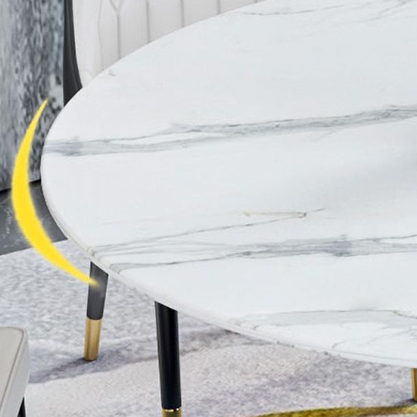 1/2/7/9 Pcs Metal Modern Dining Room Set with Round Table and Pedestal Base Dining Set Clearhalo 'Dining Room Sets' 'Dining Tables & Seating' 'dining_room_set' 'furn' 'furn_dining_room_set' 'Furniture' 'furniture_dining_room_set' 'Kitchen & Dining Furniture' 'kitchen&dining_furn' 'kitchen' 1200x1200_322f8be0-24f2-46cf-9409-6c0e9fdfcbd0