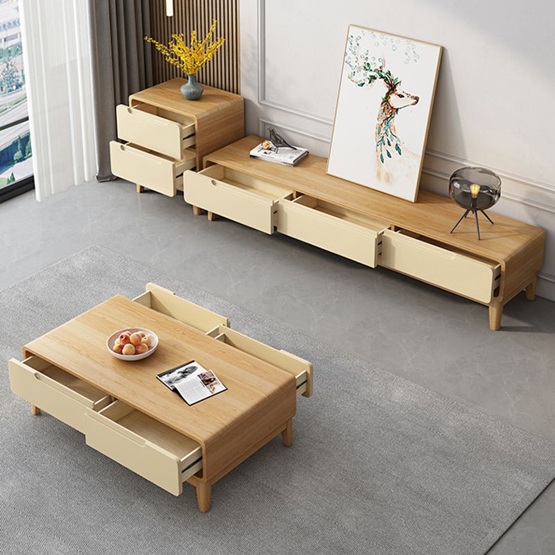 Scandinavian TV Stand Console Wooden Media Console with 3 Drawers Clearhalo 'furn' 'furn_tv_stands_entertainment_centers' 'Furniture' 'Living Room Furniture' 'TV Stands & Entertainment Centers' 'TV Stands & Media Storage Furniture' 'tv_stands_entertainment_centers' 1200x1200_323009bf-546f-459f-9b42-999e647c239b