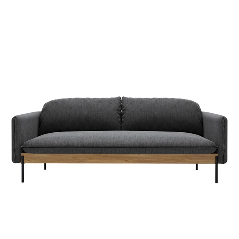 31,5 "h divano a braccio quadrato di biancheria solida contemporanea per soggiorno