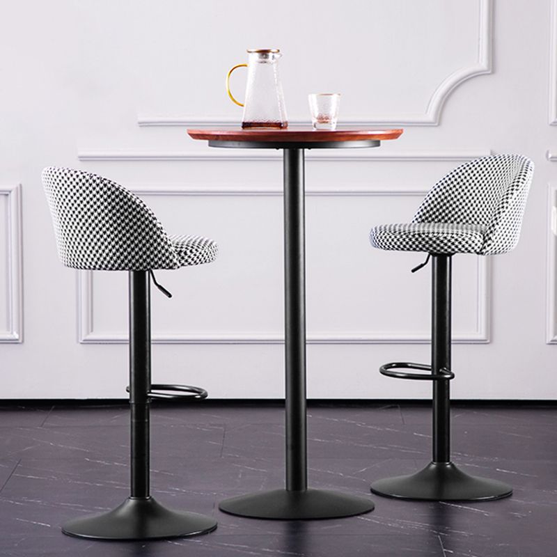 Modern Adjustable Height Stool Matte Finish Upholstered Bar Stools
