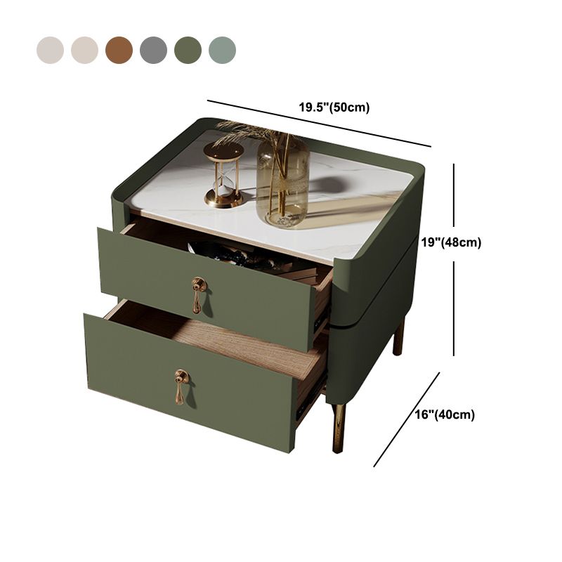 Gambe gambe in vetro in vetro da 2 pollici glam incluso da 19 pollici incluso tavolo da notte