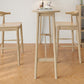 Modern Style Solid Wood Bar Table Natural Colour Fixed Bistro Bar Desk for Living Room