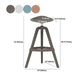 Scandinavian Swivel Bucket Bar Stool Plastic Armless Bar Stool with  with 3 Legs