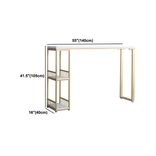 Glam1/2/3 Stück Stange Tisch Set Rechteck Marmorentisch mit hohen Stühlen