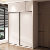 Armoire de rangement en bois de chambre Armoire de style moderne avec canne à vêtements