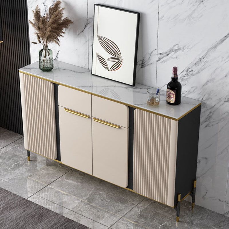 Modernism Sideboard 2 Drawers Server Cabinet with Storage for Dining Room Clearhalo 'buffet_sideboard' 'Buffets & Sideboards' 'furn' 'furn_buffet_sideboard' 'Furniture' 'Kitchen & Dining Furniture' 1200x1200_323a6aea-ca7e-44c6-94fb-a8b0670cd170