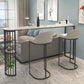 Stone Bar Dining Table Modern Oval Bar Table with Sled Base for Dining Room Clearhalo 'Bar Furniture' 'Bar Tables' 'bar_tables' 'furn' 'furn_bar_tables' 'Furniture' 'furniture_bar_tables' 'Kitchen & Dining Furniture' 1200x1200_323ab732-2797-4c20-b84a-e351d361a017