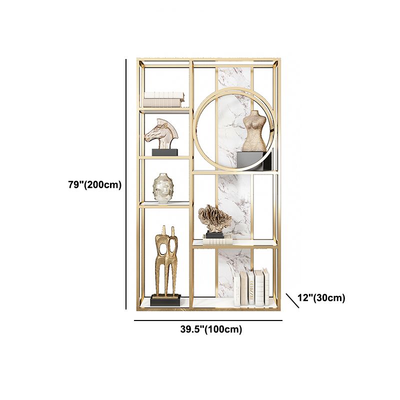 11.81"W Bookcase Glam Style Open Back Bookcase for Home Office Clearhalo 'Bookcases' 'furn' 'furn_bookcases' 'Furniture' 'furniture_bookcases' 'kitchen' 'kitchen_bookcases' 'Living Room Furniture' 'Office Furniture' 1200x1200_323b1726-4b62-463e-8c74-83aa0b604774