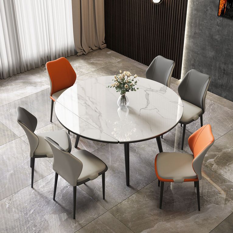 Modern Style Sintered Stone Dining Table White Round Table with Metal Base Clearhalo ' dining_table' 'Dining Tables & Seating' 'Dining Tables' 'furn' 'furn_dining_table' 'Furniture' 'furniture_dining_table' 'Kitchen & Dining Furniture' 'kitchen&dining_furn' 'kitchen' 'kitchen_dining_table' 1200x1200_323e9450-4848-4ca0-9580-f2c6dcffdf61