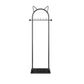 Modern Metal Hall Stand Harging Rail Bajo estante y 5 ganchos colgador de abrigo