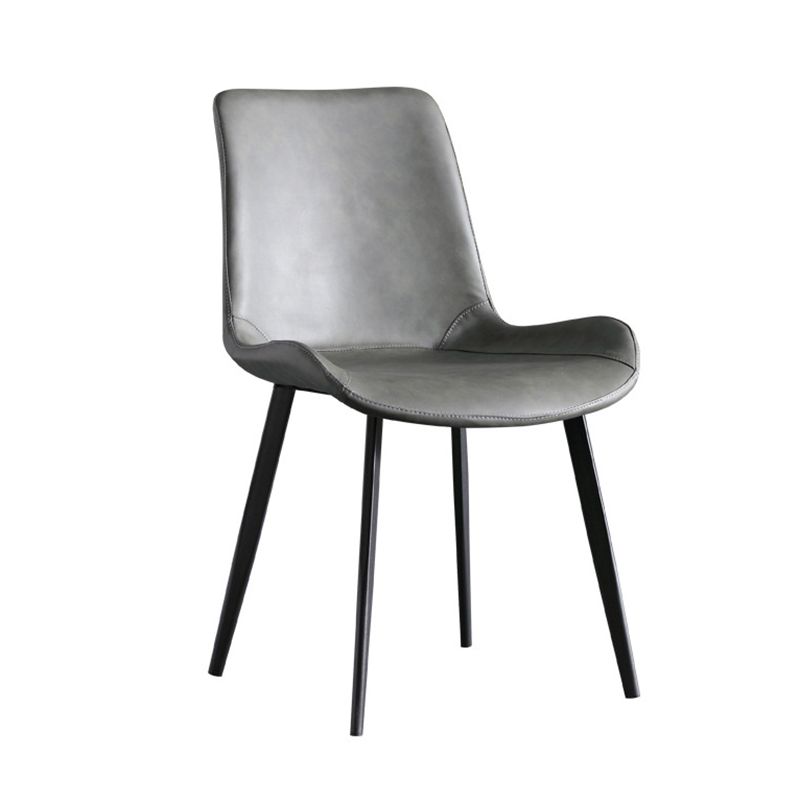 Modern PU Leather Dining Chair Solid Back Matte Finish Chair for Kitchen Clearhalo ' kitchen&dining_furn' 'Dining Chairs' 'Dining Tables & Seating' 'dining_chair' 'Furniture' 'furniture_dining_chair' 'Kitchen & Dining Furniture' 'kitchen' 1200x1200_3241055e-ed3b-4acb-8e95-8bc161a87476