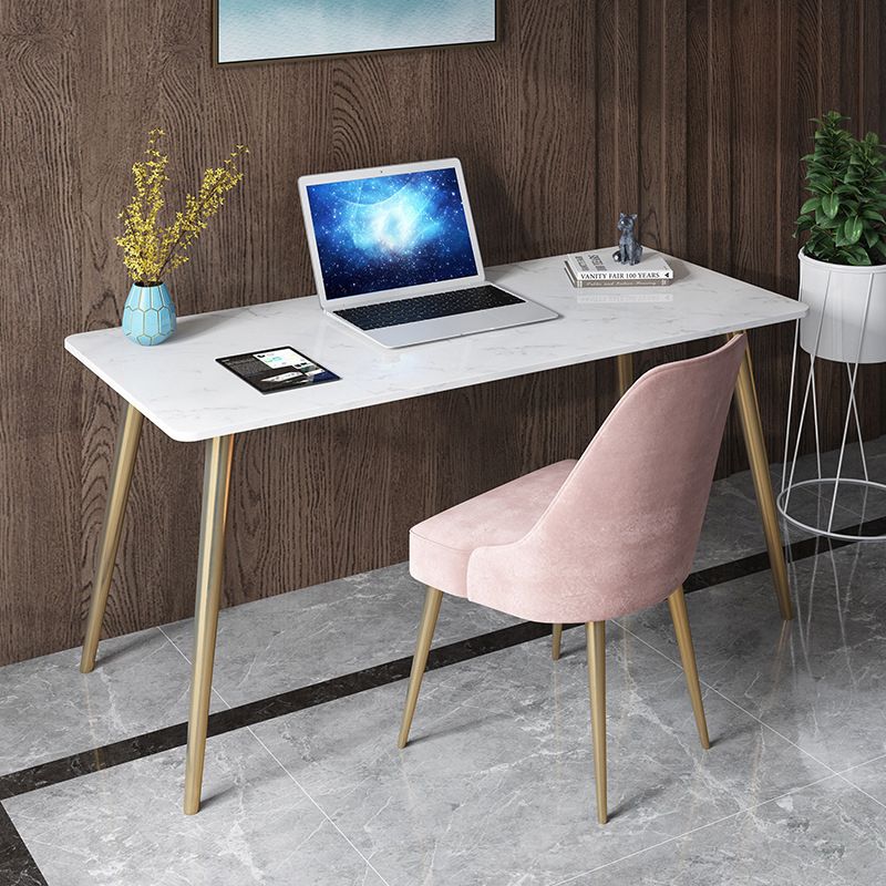29 "H Glam Office Desk rechthoekig secretaris -bureau met metalen benen