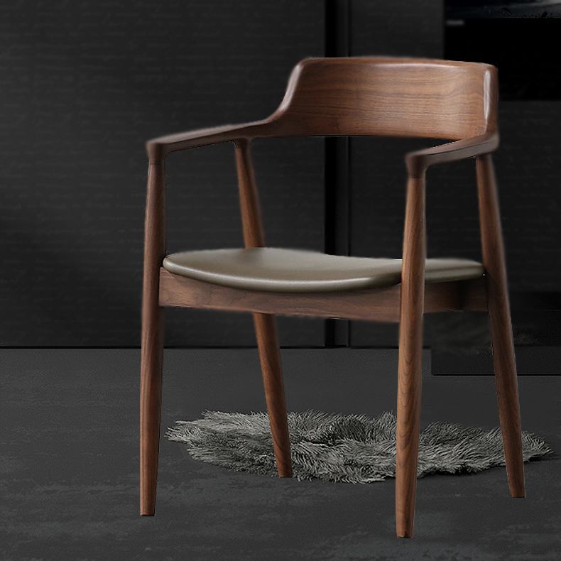 Modern Dining Arm Chair 22'' Wide Open Back Chair with 4 Wood Legs for Home Use Clearhalo ' kitchen&dining_furn' 'Dining Chairs' 'Dining Tables & Seating' 'dining_chair' 'furn' 'furn_dining_chair' 'Furniture' 'furniture_dining_chair' 'Kitchen & Dining Furniture' 'kitchen' 1200x1200_3242aa14-1a0b-46f2-b8c0-512c67ac9ebf