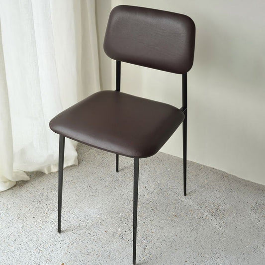 Contemporary Side Chair Metal Open Back Dining Room Chair for Home
