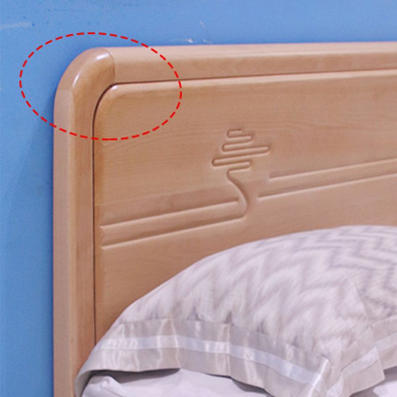 Letto standard naturale rettangolare letto moderno di faggio moderno di mid-secolo