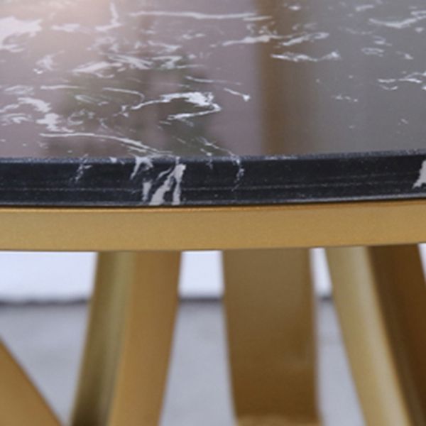 Table à manger de luxe traditionnelle Table ronde en marbre artificiel pour la maison