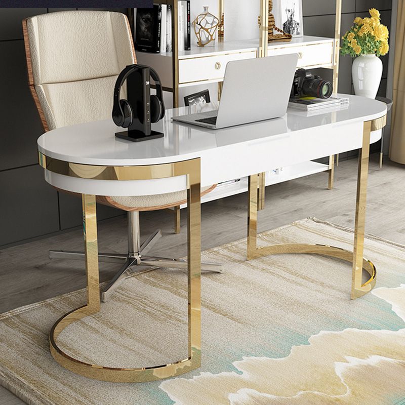 Glam Marble Office Desk with Gold Metal Base for Home Writing Desk Clearhalo 'furn' 'furn_office_desk' 'Furniture' 'Office Desks' 'Office Furniture' 'office_desk' 1200x1200_3244accb-43fe-4fc6-9d3d-043405582180