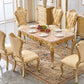 Solid Wood Victorian Rectangular Dining Table Marble Top Table with 4 Legs Clearhalo 'Dining Tables & Seating' 'Dining Tables' 'dining_table' 'furn' 'furn_dining_table' 'Furniture' 'Kitchen & Dining Furniture' 1200x1200_3244adac-6485-45d6-830b-c137b7a0be73