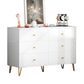 Klassieke glamour witte opbergkast hout zachte laden laden dressoir