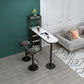 Glam Style Iron Bar Table 41.3"H Faux Marble White Top Bistro Table with Wine Rack Clearhalo 'Bar Furniture' 'Bar Tables' 'bar_tables' 'furn' 'furn_bar_tables' 'Furniture' 'furniture_bar_tables' 'Kitchen & Dining Furniture' 'kitchen&dining_furn' 'kitchen' 1200x1200_32492f4e-3280-4219-8b95-5e234ff9d781