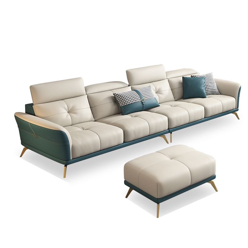 Smoking-Armse-Sofa 35,43 "Hoch echtes Leder-Tufted-Split-Back-Sofa