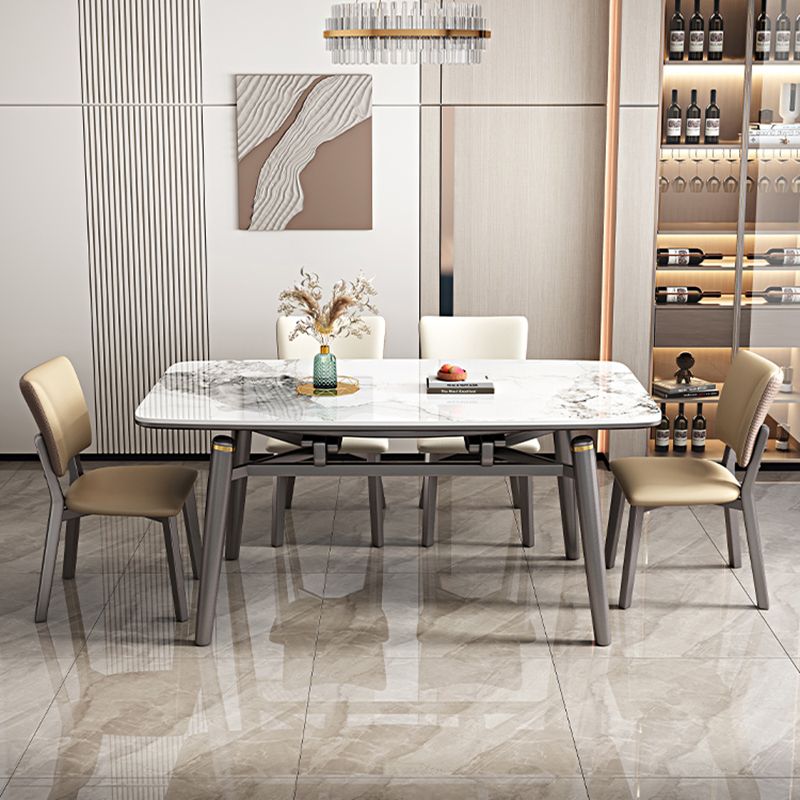 1/5/7 pezzi moderni tavolo da dinette a forma rotonda con sedia imbottita