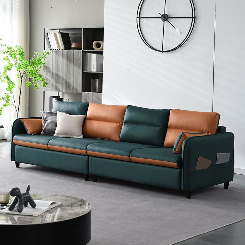 Modern Square Arm Sofa Pillow Back Couch with Storage for Four People Clearhalo 'furn' 'furn_sofas' 'Furniture' 'furniture_sofas' 'kitchen' 'kitchen_sofas' 'Living Room Furniture' 'Sofa' 'sofas' 1200x1200_324c4678-726b-493f-a131-9a95ace087dc
